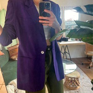Vintage silk blazer - rich purple